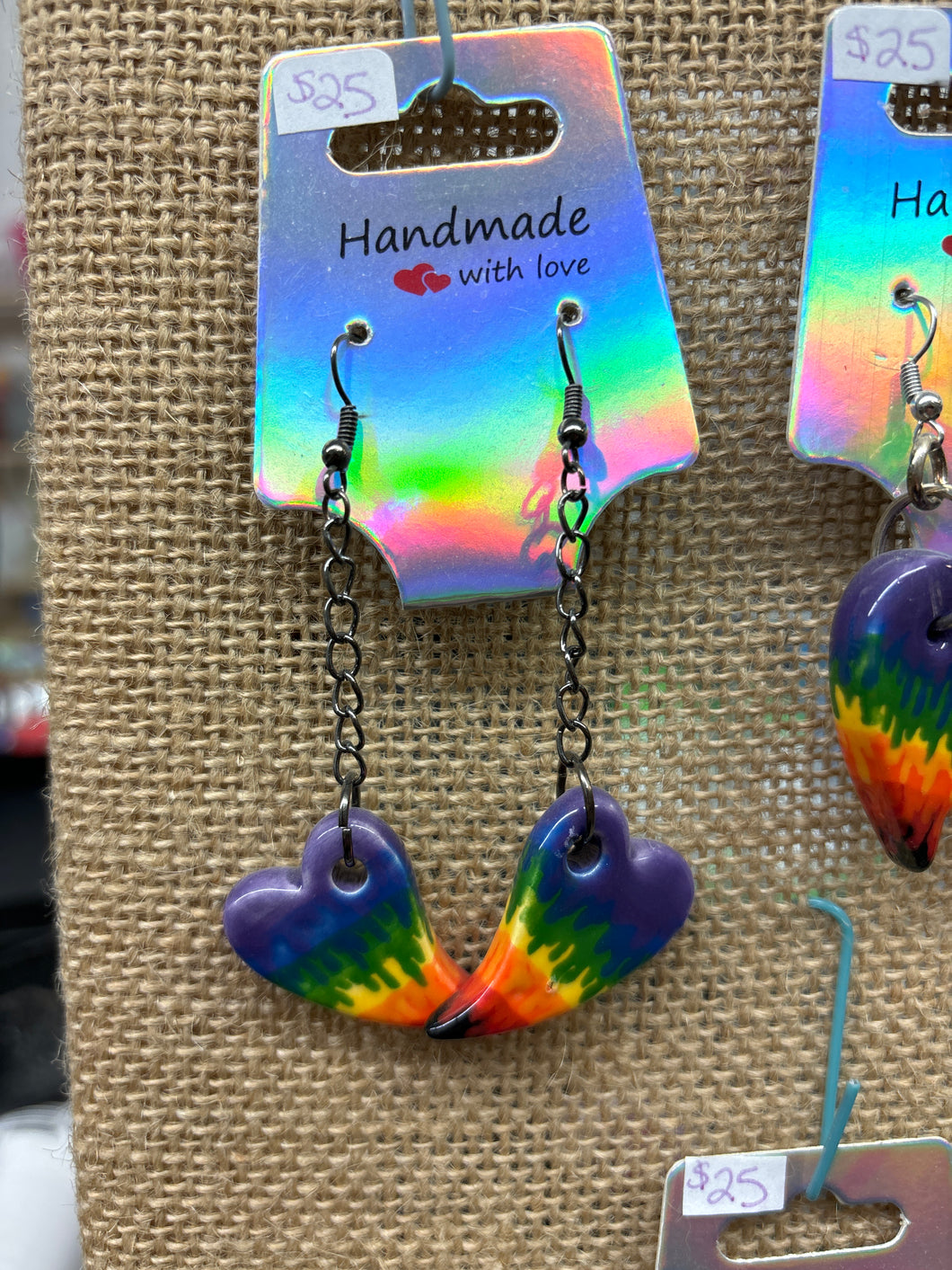 Rainbow Heart Earrings